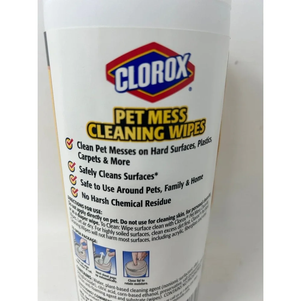 Clorox Pet Mess Cleaning Wipes - Dog Cat Urine